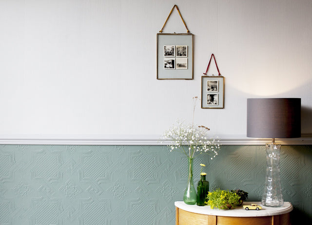 Seymour White Paintable Supaglypta Wallpaper