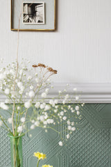 Seymour White Paintable Supaglypta Wallpaper