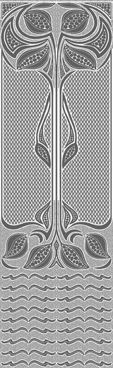 Nouveau White Paintable Dado Wallpaper with Art Nouveau Tree Motif - Brewster RD06681