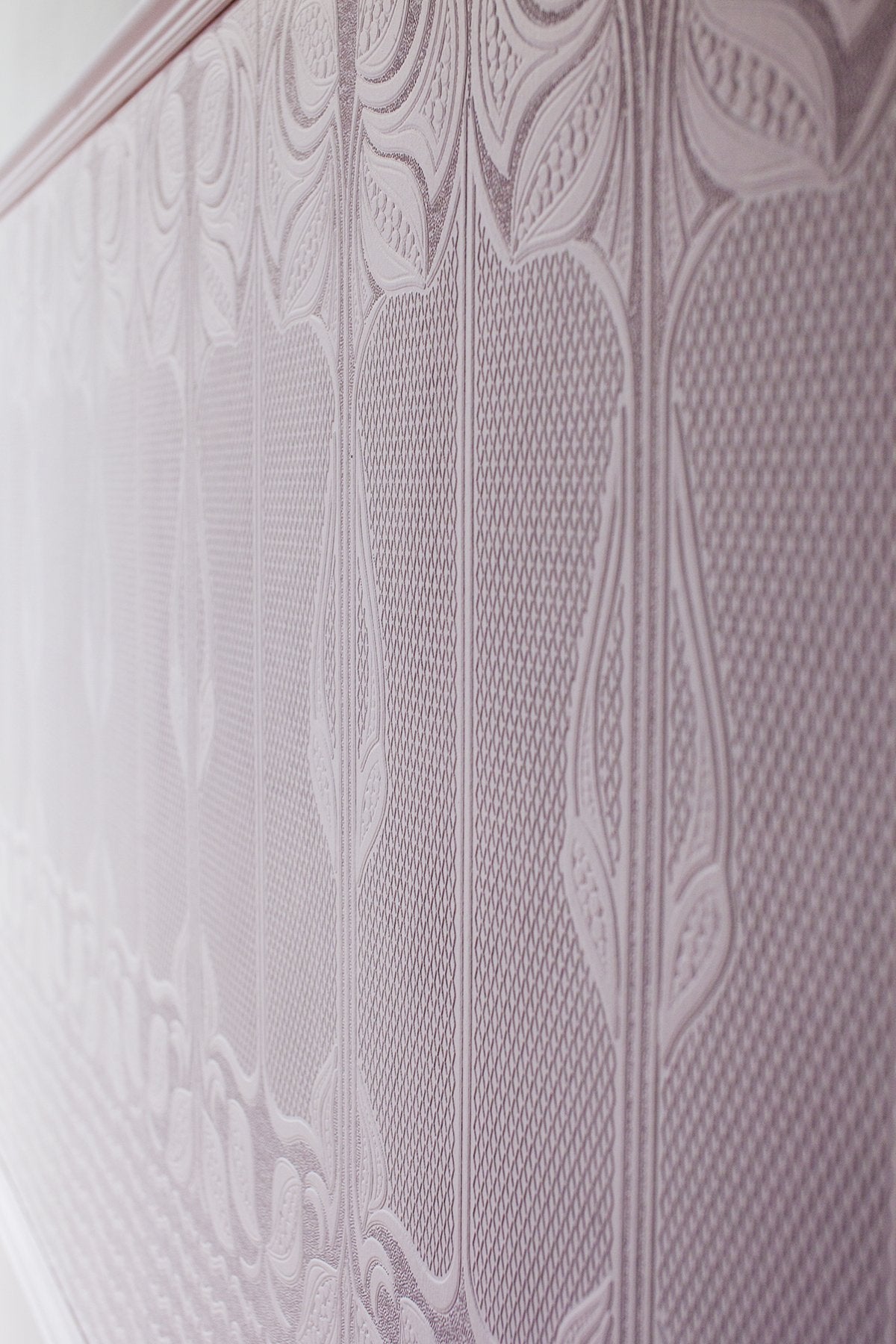 Nouveau White Paintable Dado Wallpaper with Art Nouveau Tree Motif - Brewster RD06681