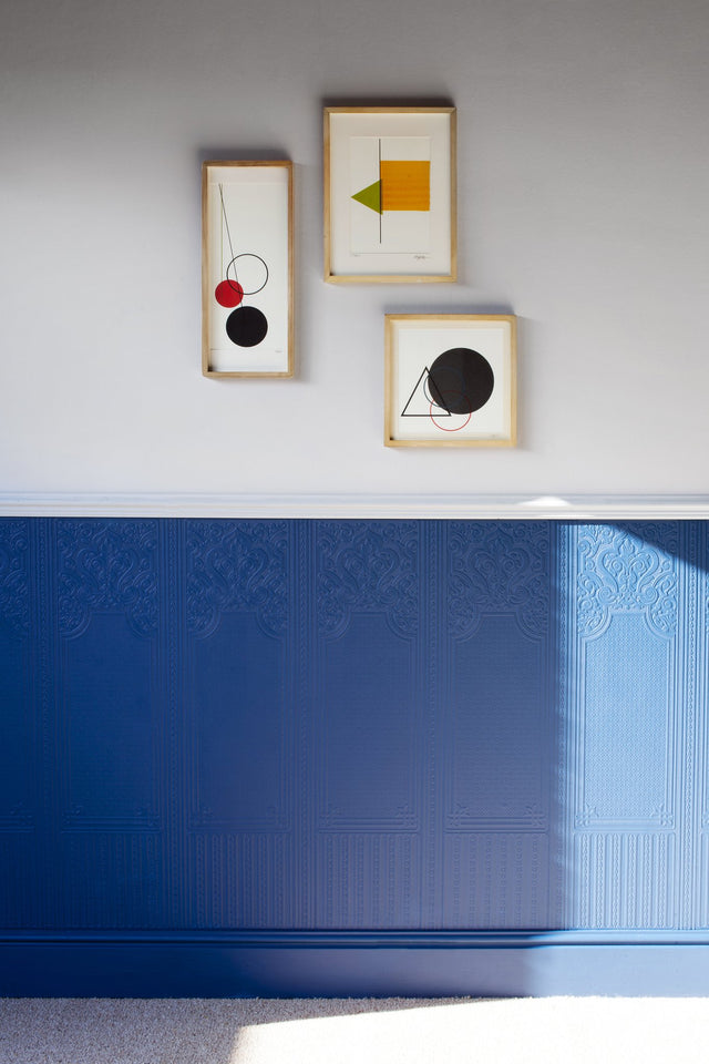 Oriental White Paintable Dado Wallpaper with Traditional Panel Motif - Brewster RD06700