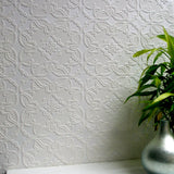 Maxwell White Paintable Textured Vinyl Wallpaper