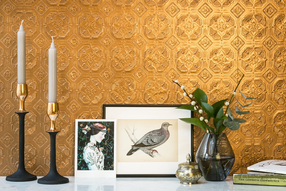 Derby White Paintable Anaglypta Original Wallpaper