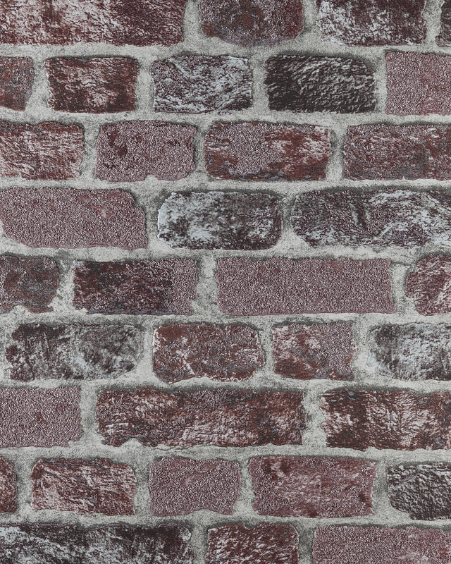 Baker Street Red Brick Wallpaper with Textured Faux Brick Pattern - Brewster RD408