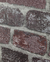 Baker Street Red Brick Wallpaper with Textured Faux Brick Pattern - Brewster RD408