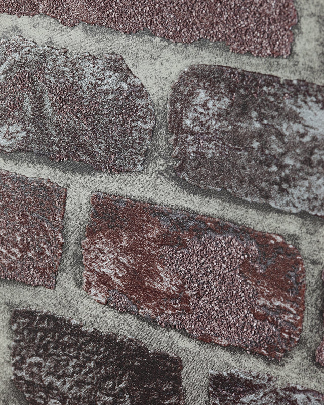 Baker Street Red Brick Wallpaper with Textured Faux Brick Pattern - Brewster RD408