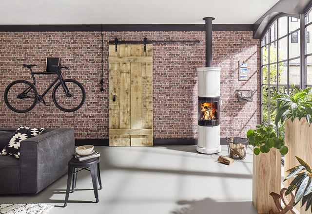 Baker Street Red Brick Wallpaper with Textured Faux Brick Pattern - Brewster RD408