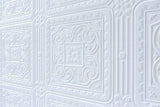 Turner Tile White Paintable Textured Vinyl Wallpaper