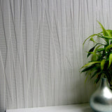 Folded Paper White Paintable Textured Vinyl Wallpaper