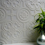 Egon White Paintable Textured Vinyl Wallpaper