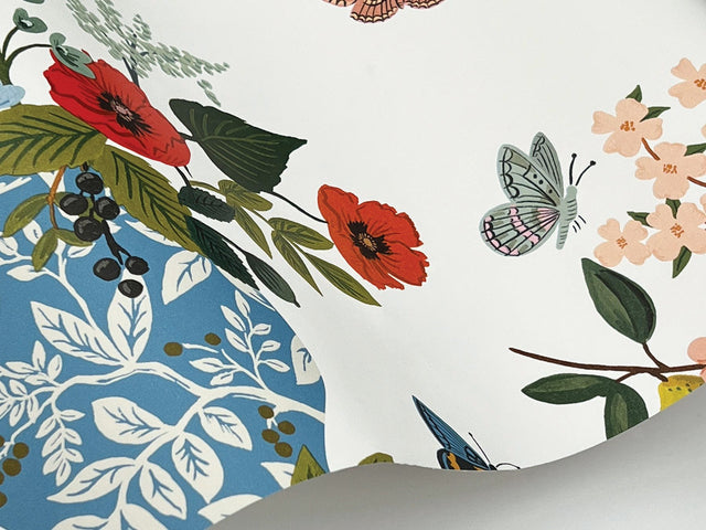 Flower Studies Bright Multi-Color Floral Whimsical Wallpaper - York RF7402