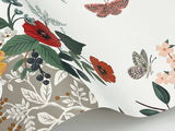 Flower Studies Rose Red Whimsical Floral Wallpaper - York RF7404