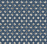 Emma Navy Metallic Floral Whimsical Wallpaper - York RF7441