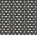 Emma Black Wallpaper with Metallic Floral Medallion Pattern - York RF7442