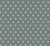 Emma Slate Blue Metallic Floral Whimsical Wallpaper - York RF7445