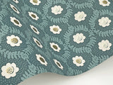 Emma Slate Blue Metallic Floral Whimsical Wallpaper - York RF7445