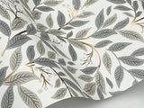 Willowberry Linen Wallpaper with Metallic Botanical Vines - York RF7463