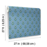 Paisley Blue Wallpaper with Metallic Small Prints Pattern - York RF7473