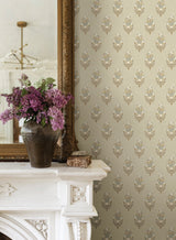 Paisley Linen Wallpaper with Metallic Small Prints Motif - York RF7474