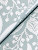 Pineapple Damask Light Blue Wallpaper with Traditional Novelty Motif - York RF7484
