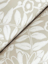 Pineapple Damask Linen Wallpaper with Traditional Novelty Pineapple Trellis Pattern - York RF7485