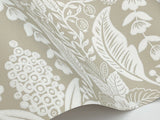 Pineapple Damask Linen Wallpaper with Traditional Novelty Pineapple Trellis Pattern - York RF7485