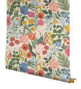 Blossom Cream Floral Wallpaper with Whimsical Garden Motif - York RF7492