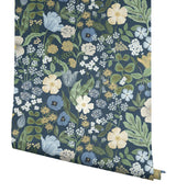 Blossom Navy Wallpaper with Whimsical Floral Pattern - York RF7494