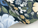 Blossom Navy Wallpaper with Whimsical Floral Pattern - York RF7494