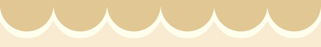 Linen Scallop Wallpaper Trim in Linen with Geometric Scallop Pattern - York RF7521B