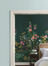 Rickrack Light Blue Wallpaper with Wavy Stripe Pattern - York RF7552
