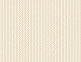Rickrack Linen Wallpaper with Zigzag Stripe in Beige - York RF7554