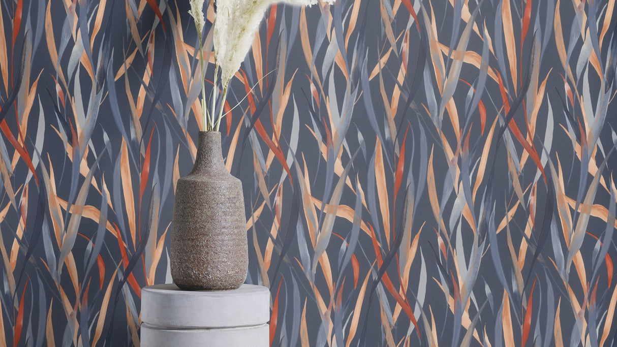 Sway Blue by Rasch Botanical Wallpaper – Brewster RH330236