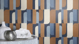 Derain Blue by Rasch Geometric Wallpaper- Brewster Home Fashions RH330519
