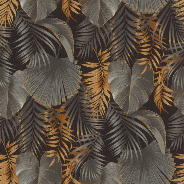 Valdivi Black Palm Fronds Wallpaper