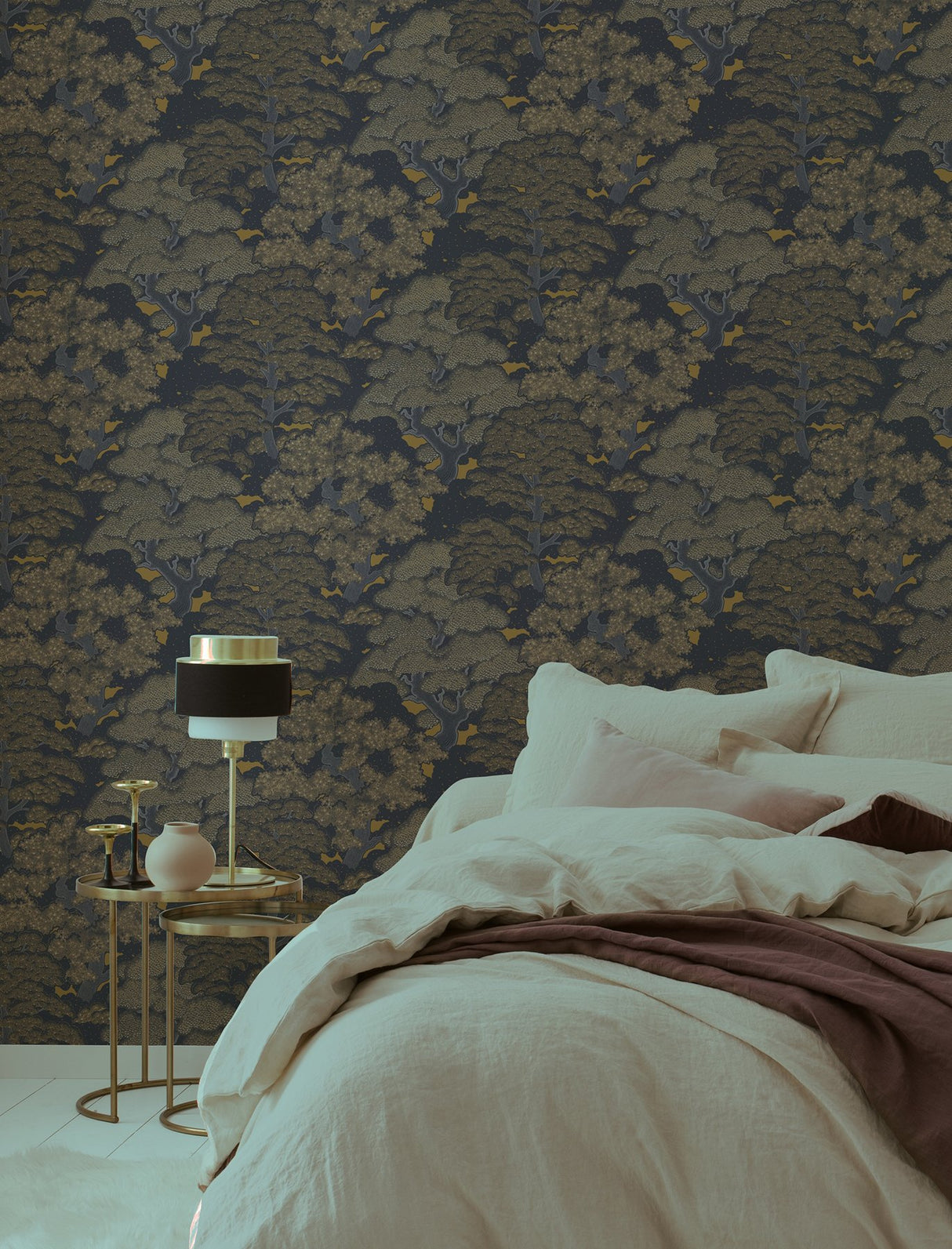 Taiheiyo Ancient Forest Moss Wallpaper with Botanical Trees Motif, Masculine Style - Rasch RH477214