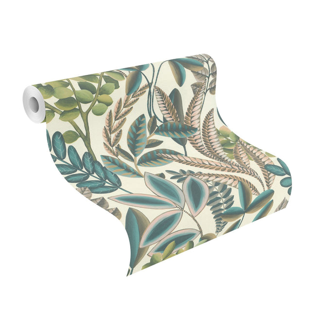 Liani Cream Painterly Botanical Wallpaper