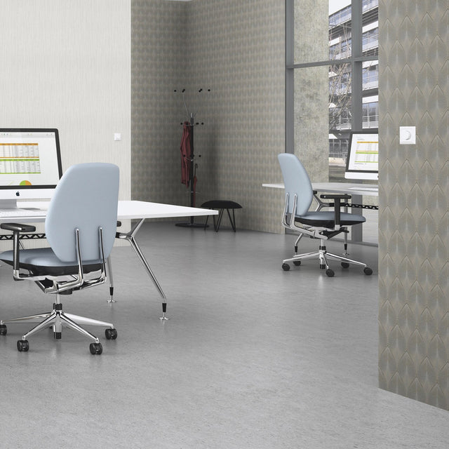 Tirsuli Grey Ogee Wallpaper