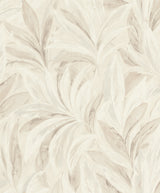 Rasch Rennie Ivory Leaves wallpaper roll and room setting