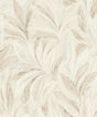Rasch Rennie Ivory Leaves wallpaper roll and room setting