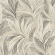 Rennie Grey Leaves Wallpaper by Rasch