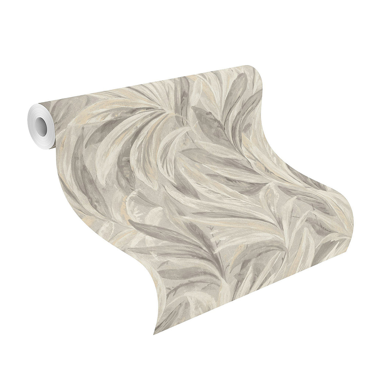 Rennie Grey Leaves by Rasch Botanical Wallpaper – Brewster Home Fashions RH547481