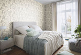 Rennie Grey Leaves by Rasch Botanical Wallpaper – Brewster Home Fashions RH547481