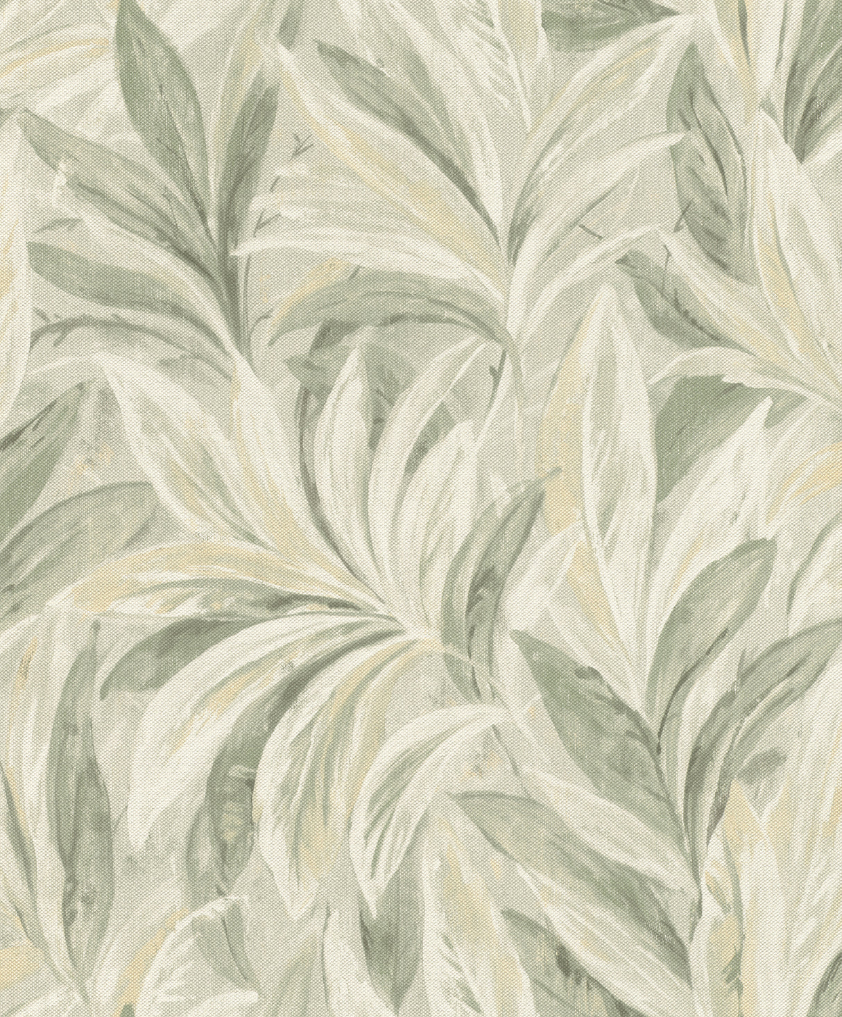 Close-up of Rasch Rennie Moss Leaves Wallpaper pattern