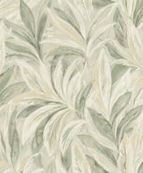 Close-up of Rasch Rennie Moss Leaves Wallpaper pattern