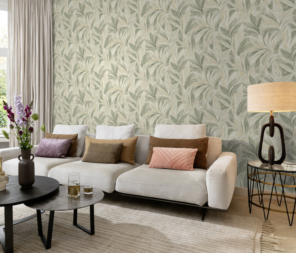 Rennie Moss by Rasch Leaves Wallpaper- Brewster Home Fashions RH547498