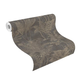 Kinabalu Black Rainforest Wallpaper with Botanical Bohemian Pattern - Rasch RH555165SAM
