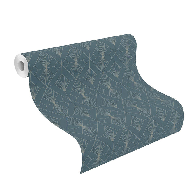 Henri Dark Green Geometric Wallpaper