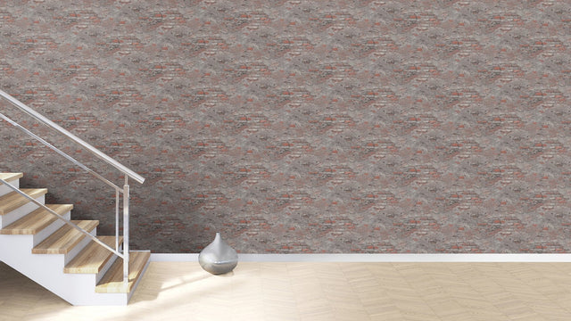 Templier Grey Distressed Brick Wallpaper Industrial Brick, Wood & Stone Pattern - RH625530