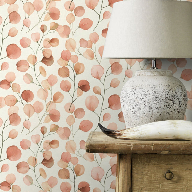 Elaina Blush Watercolor Boughs Wallpaper